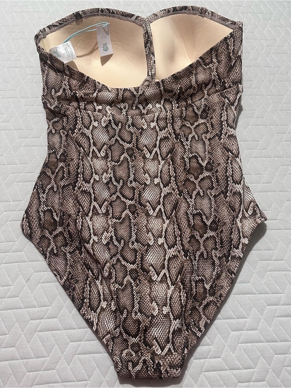 Kona Sol Brown Snake-Print One-Piece Swimsuit - Picture 2 of 5